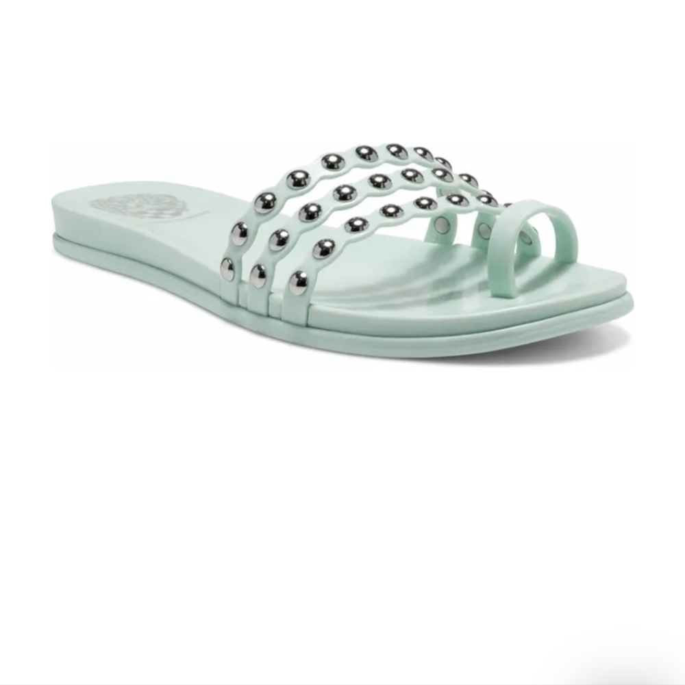 Vince camuto Edolyn Studded Toe Loop Slide Sandal